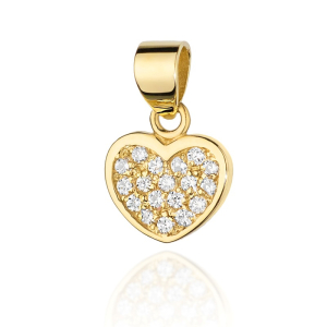 Zawieszka serce z brylantami 0,15ct - złoto próby 585